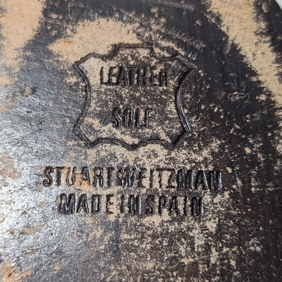 Stuart Weitzman Nude Heels Silver Toe Sz 10 Block heel - Picture 10 of 13